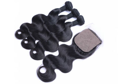 China Elastische Haar-Erweiterungen 100 Remy-Menschenhaar-volle Häutchen befestigt für schwarze Frauen fournisseur