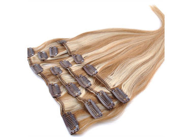 China Goldclip in den natürlichen Haar-Erweiterungen, doppeltes Einschlagfaden 100 Remy-Klipp in den Haar-Erweiterungen fournisseur