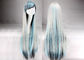 100cm lange multi farbige Haar-Perücken, seidige gerade Welle farbige synthetische Perücken fournisseur