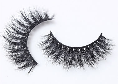 Natürliche schwarze unsichtbare Band-Wimpern, Wimper-Erweiterungen des Nerz-3D mit Eigenmarke fournisseur